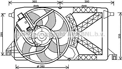 AVA QUALITY COOLING Ventilators, Motora dzesēšanas sistēma FD7544